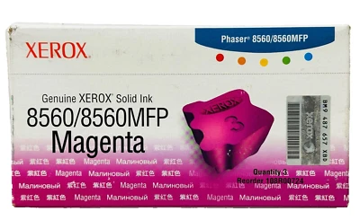 New Genuine Xerox 8560 8560 Magenta Solid 108R00724 Ink Cartridges Box - Image 1 of 2