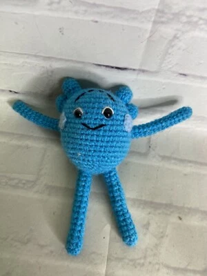 Bumble Nums Grumble Super Simple Songs Blue Crochet Doll Toy Handmade Amigurumi - Image 1 of 4