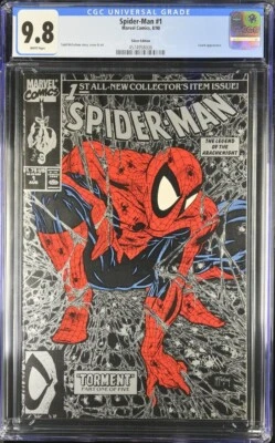 Spider-Man #1 (1990) Graded Silver Variant - McFarlane Classic! Cheap Shipping! - Image 1 of 4