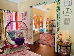 Silk Curtain, Room Decor, Window Curtain, Indoor curtain, Recycled Curtain Multi - Picture 1 of 4