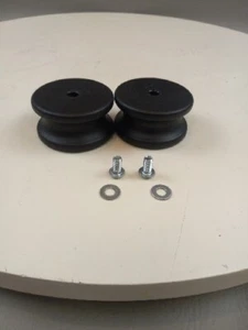 AB Rocket Twister Replacement Parts Pair of Black Rollers w Screws OEM Part Set - Picture 1 of 10