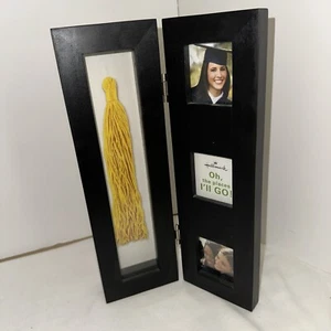 Graduation Frame Shadow box School Tassel & 3-1.5x2 Photos New Hallmark - Picture 1 of 5