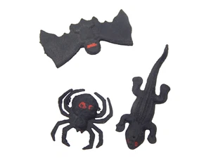 2H Set Of Rubber Monsters Bat Lizard Spider Japan Gumball Prizes 5 & Dime Store - Picture 1 of 3