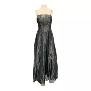 Vintage Rampage Damen 90er Jahre Y2k formelles Abend Maxikleid Kleid grau Größe Small - Bild 1 von 10
