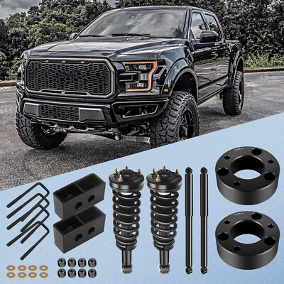 For 2009-2012 Ford F-150 3" F + 2" R Leveling Kit & Front Struts & Rear Shocks Foto 1 de 4