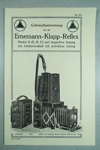 Kopie Ernemann-Klapp-Reflex Modell II, Gebrauchsanweisung 1923, 6 Seiten - Picture 1 of 1