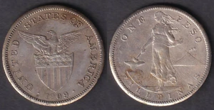 1 Peso 1909-S US-Philippine United States of America Coin - Stock #A13 - Picture 1 of 4