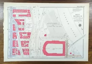 1934 POLO GROUNDS STADIUM Map MANHATTAN NEW YORK CITY NY ~ Old Vintage Original - Picture 1 of 6