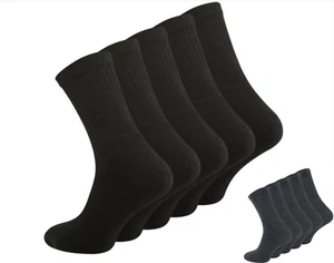 Herren Arbeitssocken in schwarz o. dunkelgrau im 5er o. 10 Pack - Picture 1 of 5