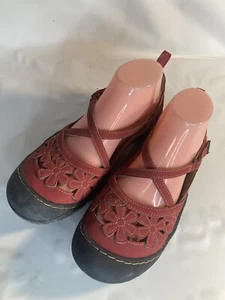 JBU JAMBU Vegan Leather Wildflower Flats Outdoor Mary Jane Shoes 9.5 M Red - Picture 1 of 7