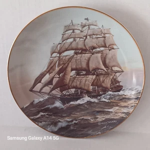Vtg 1990 Bradex Golden Age of Clipper Ships Collector Plate by Charles Vickery. - Imagen 1 de 5