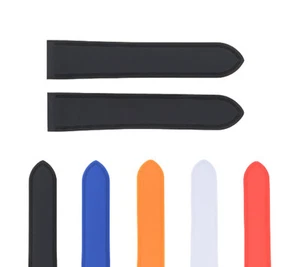 23-24.5MM PU RUBBER STRAP DIVER BAND FOR CARTIER SANTOS 100 XL CHRONO WATCH