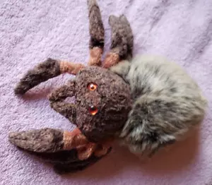 Ty Beanie Baby Hairy die Spinne Plüsch ohne Etikett PE Pellets Halloween Deko Vintage 2000 - Bild 1 von 6