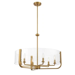 Brass Six Light Chandelier from the Campisi Collection - Picture 1 of 1