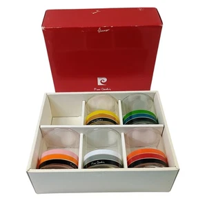 Sasaki Glass Pierre Cardin 5 Glasses w box Vintage Japan 3.75X3.5 Lowball Rocks - Picture 1 of 9