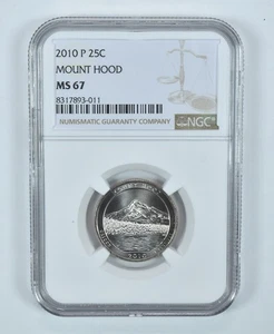2010-P Washington Quarter Mount Hood America The Beautiful MS67 NGC *2379 - Picture 1 of 5