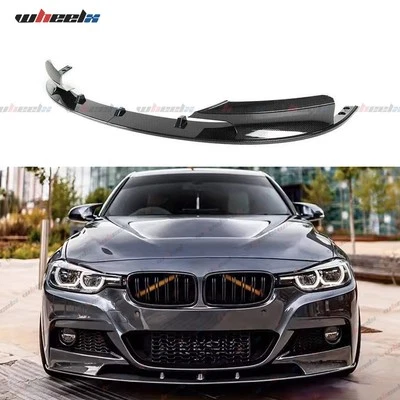 Divisor de labios de parachoques delantero de fibra de carbono para BMW F30 serie 3 M Sport 2012-2018 Foto 1 de 4