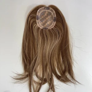 Mono Hair Topper Hairpiece For Women big base size 5''*6", 16‘’ long - Picture 1 of 8