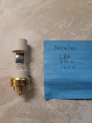 Norelco CBA 500W 120V  Projector Lamp UNTESTED - Image 1 of 4