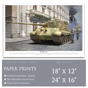 King Tiger Tank - Panzer Ace - Paper Print by Craig Tinder - Picture 1 of 2
