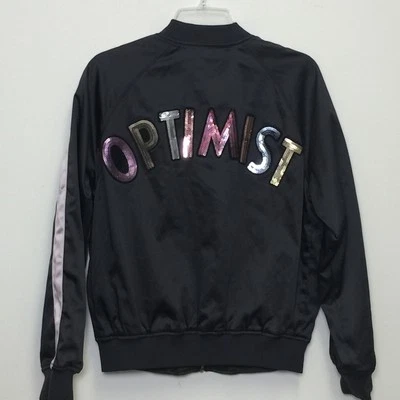 Chaqueta de bombardero Express + Karlie Kloss Collab reversible gris y verde militar pequeña Foto 1 de 4