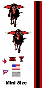 Casco da calcio Texas Tech Red Raiders "Red & Black" mini 8 mil ingranaggi avvolgenti - Foto 1 di 1