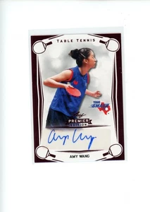 2025 Leaf Premier Edition Table Tennis Amy Wang #BA-AWI Red Auto 33/50 - Picture 1 of 2