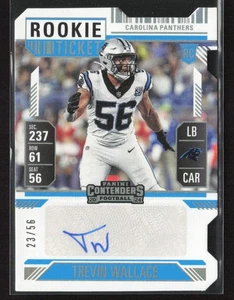 Trevin Wallace 2024 Panini Contenders #205 Ticket Stub /56 Auto Panthers - Picture 1 of 2