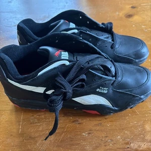 VTG RARE Mens PUMA TURF GUARD 17374 Soccer Shoes Footbal 10.5 Black Leather NEW - Picture 1 of 11