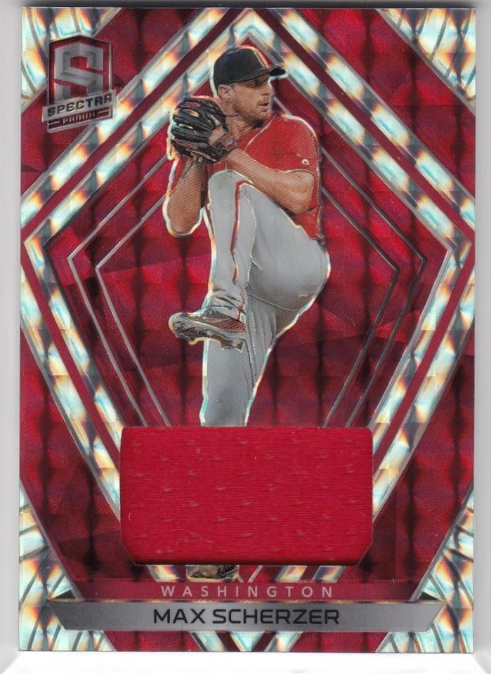 * MAX SCHERZER * 2020 SPECTRA RED REFRATOR JERSEY RELIC HOLO # 25 - Imagem 1 de 1