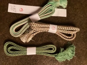 Vintage Japanese Silk Obijime Tie. Kimono Accessory Obi Cord hand tied. Japan - Picture 1 of 5
