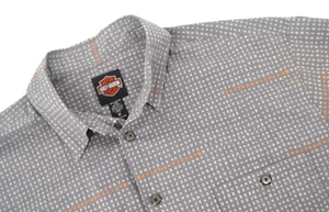 Camicia uomo HARLEY DAVIDSON manica corta bottoni davanti TAGLIA MEDIA lettera all over - Foto 1 di 6