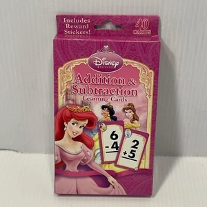 Disney Princess Learning Flash Cards Addition & Subtraction w/ Sticker Sheet - Picture 1 of 2