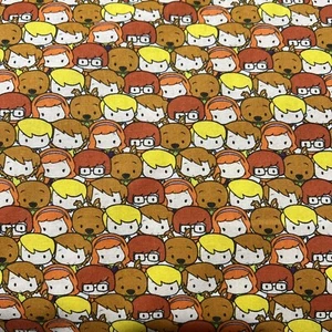 Kawaii Scooby-Doo 100% Cotton Fabric Barbara Camelot Fabrics 1- Yard 44” - Picture 1 of 1