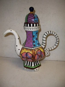 Schwarz-weiße Studio Designworks Teekanne Mehrfarbig - Bild 1 von 3