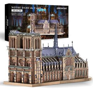 Puzzles 3d Metal Jigsaw Notre Dame Cathedral Paris DIY Model Building Gift Games