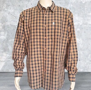 Matix Marc Johnson Shirt Mens XL Brown Check Plaid Slim Fit Button-Up Outdoor - Picture 1 of 13