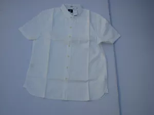 NWT Reyn Spooner Men M WHT ON WHT Shirt Tailored Fit Satine Stripe - Picture 1 of 2