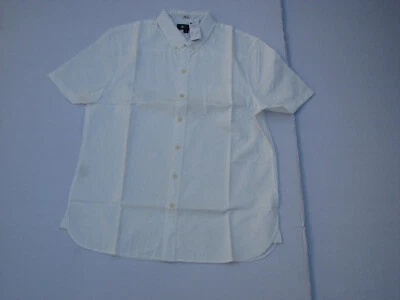 NWT Reyn Spooner Men M WHT ON WHT Shirt Tailored Fit Satine Stripe - Image 1 of 2