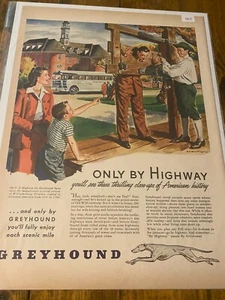 Autobús Greyhound 1946 antiguo Williamsburg padre en prisión anuncio de existencias - Imagen 1 de 1