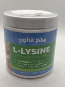 Alpha Paw L-Lysine Kitty Supplements 7.7 Oz. - EXP 11/2023 - Eye Health, Immune