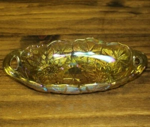 9.5 x 4.5 Carnival Glass Floral Dish Candy Multi Purpose - Picture 1 of 2