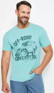 New RIVERS (3XL) Men's OFF ROAD ADVENTURE Green Cotton 4WD Printed T-shirt AUST - Imagen 1 de 13