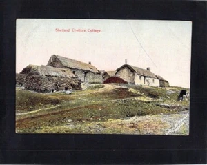 F1841 UK Shetland Crofters Cottage vintage postcard - Picture 1 of 2
