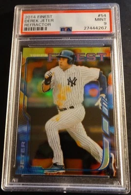 2014 DEREK JETER FINEST REFRACTOR #54 PSA 9 YANKEES POP 9 (560) - Image 1 of 2