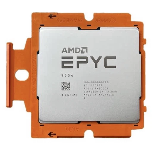 AMD EPYC 9554 CPU 64 Cores 3.1GHz Up to 3.75GHz DDR5 SP5 Processor , Unlocked - Image 1 of 1