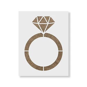 Plantilla de anillo de compromiso - plantillas Mylar duraderas y reutilizables - Imagen 1 de 5