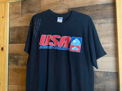USA Bobsled Team T-Shirt Signed Autographed 2010 Olympics Skeleton Bronze Medium - Image 1 of 4