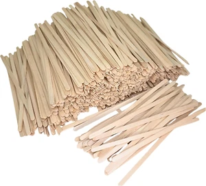 1000 Wooden Coffee Stirrers, 5.5 Inches in Length, Natural Wood, Great for Coffe - Picture 1 of 11
