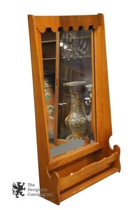 Bassett Furniture Mirror Company Curio Shelf Wall Mirror Storage Rack Scalloped - Picture 1 of 12